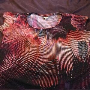 Red and black stretch top